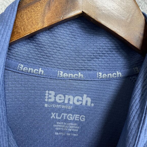NEW Bench Urbanwear Men's XL Quick Drying Active Sweatshirt Blue Full Zip - Picture 4 of 8